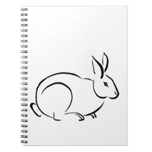 Caderno Espiral Coelho de arte de pincel