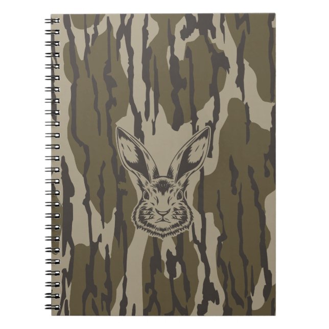 Caderno Espiral Coelho de Camo de Caça Bottomland (Frente)