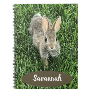 Caderno Espiral Coelho de cauda de algodão fofo personalizado