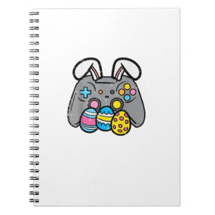 Caderno Espiral Coelho de Ovos de Jogos de Vídeo de Páscoa Gamer R