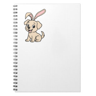 Caderno Espiral Coelho de Páscoa Cartoon Lab Amarelo