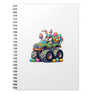 Caderno Espiral Coelho do Dia de Páscoa Caminhão Monstro Ovos Coel