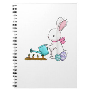 Caderno Espiral coelho do jardim do felz pascoa celebra erva