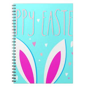 Caderno Espiral coelho felz pascoa