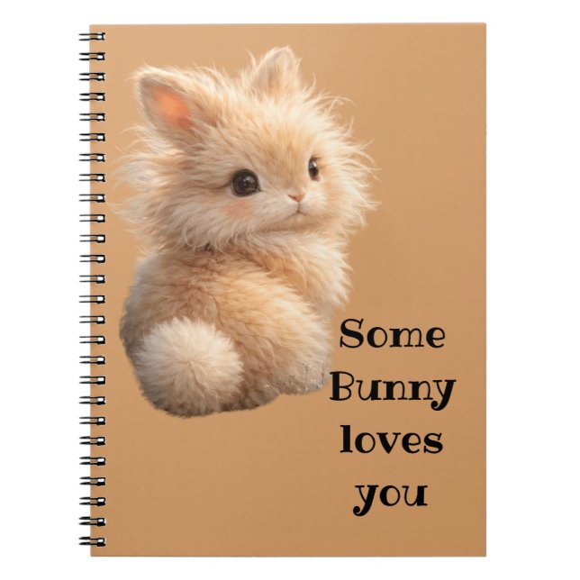 Caderno Espiral Coelho fofinho: Algum Coelho Te Ama (Frente)