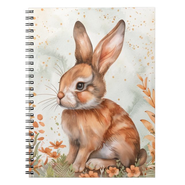 Caderno Espiral Coelho Fofo de Primavera (Frente)