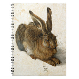 Caderno Espiral Coelho, Lebre por Durer Vintage Nature Art, 1502 N