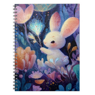 Caderno Espiral Coelho Mágico no Jardim Encantado
