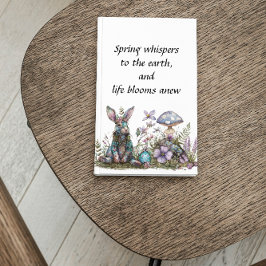 Caderno Espiral Coelho Místico com Cogumelos