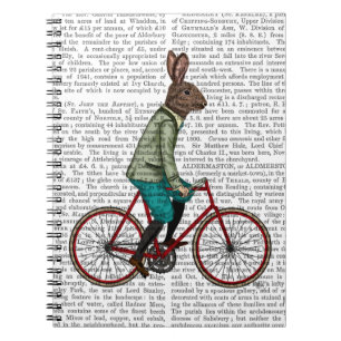 Caderno Espiral Coelho Na Bicicleta 2
