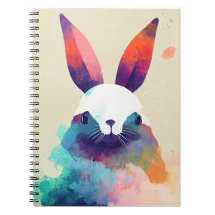 Caderno Espiral Coelho Natureza Selvagem Cores de Animais