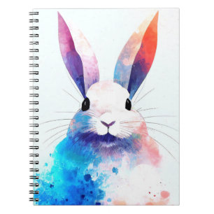 Caderno Espiral Coelho Natureza Selvagem Cores de Animais