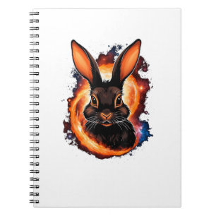 Caderno Espiral Coelho No Espaço - Coelho Cujo Coelho É Engraçado