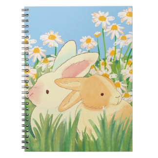 Caderno Espiral Coelhos bonitos na Natureza