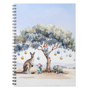 Caderno Espiral Coelhos Koalas Ornitorrinco Natal Árvore de Borrac