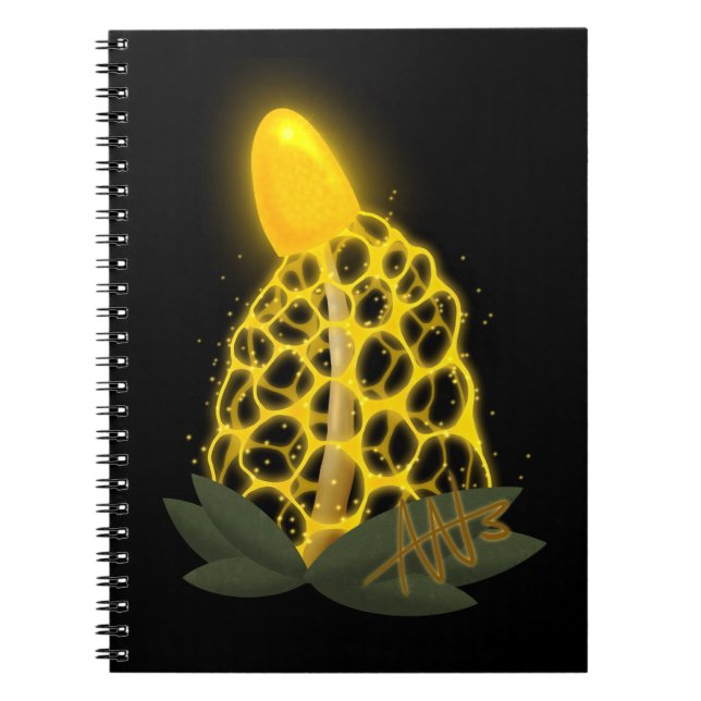 Caderno Espiral Cogumelo Amarelo Magro de Véu Bridal (Frente)