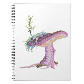 Caderno Espiral Cogumelo em Aquarela Caprichoso