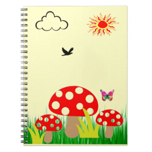Caderno Espiral Cogumelos