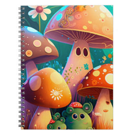 Caderno Espiral Cogumelos cubanos no Bloco de Anotações Espiral da