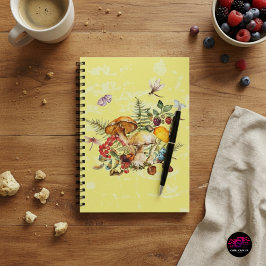 Caderno Espiral Cogumelos, Dragões, Mães e Caracóis