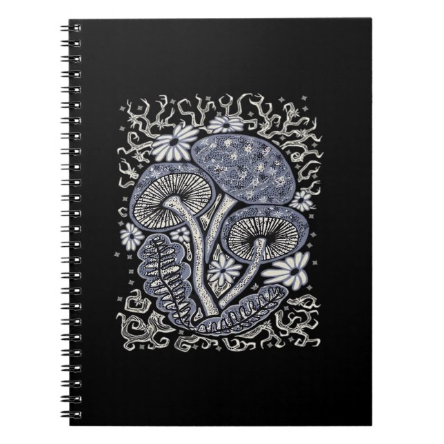 Caderno Espiral Cogumelos E Whimsigoth (Frente)