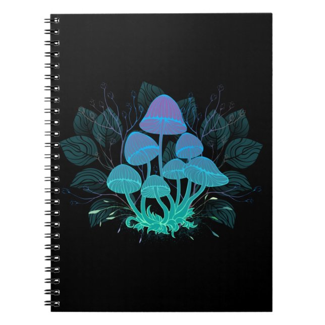 Caderno Espiral Cogumelos em Arbustos (Frente)