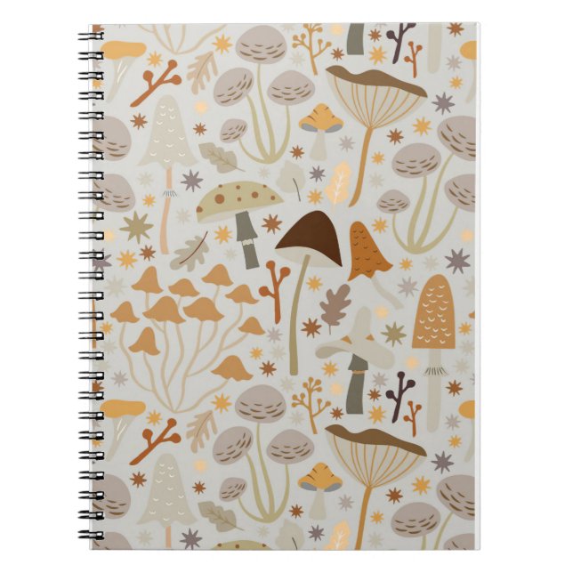 Caderno Espiral Cogumelos Meio século caçadores de cogumelos (Frente)