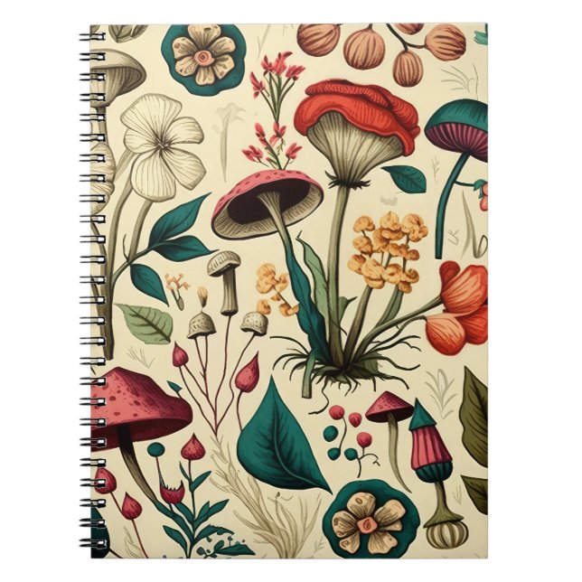 Caderno Espiral Cogumelos Woodland Notebook Espiral (Frente)