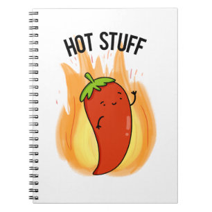 Caderno Espiral Coisa Quente Piada Pimenta Malagueta Vermelha Pun