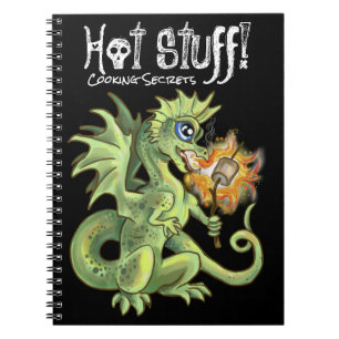 Caderno Espiral Coisa quente! Um dragão de assalto marshmellow