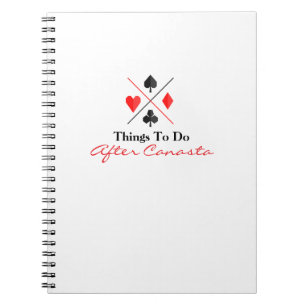 Caderno Espiral Coisas a Fazer Depois de Canasta