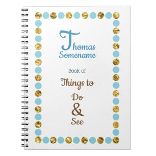 Caderno Espiral Coisas a fazer e ver