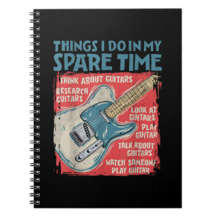 Caderno Espiral Coisas de Guitarra que Faço no Meu Tempo Livre Div