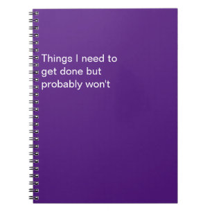 Caderno Espiral Coisas engraçadas que preciso fazer mas provavelme