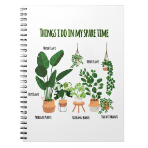 Caderno Espiral Coisas Que Eu Faço No Meu Tempo Livre - Jardineiro