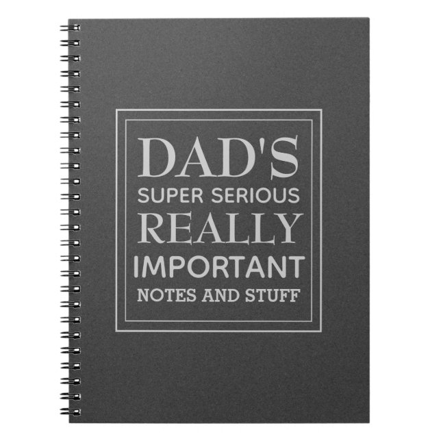 Caderno Espiral Coisas Super Sérias do pai (Frente)