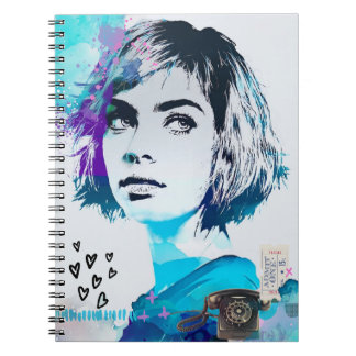 Caderno Espiral Colagem Admitir Um | Diário para notebook