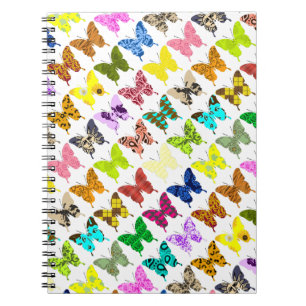 Caderno Espiral Colagem da borboleta