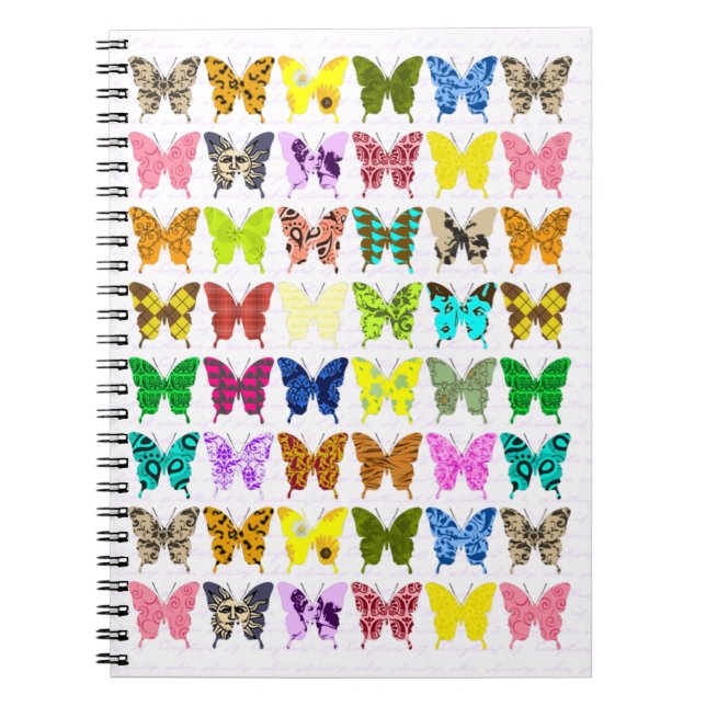 Caderno Espiral Colagem da borboleta (Frente)