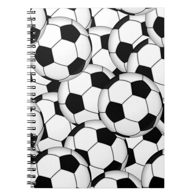 Caderno Espiral Colagem de Bola de Futebol (Frente)