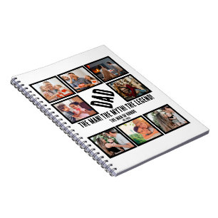Caderno Espiral Colagem de Fotografias com Oferta de Pai Engraçado