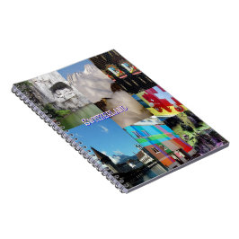 Caderno Espiral Colagem de Fotografias de suiça