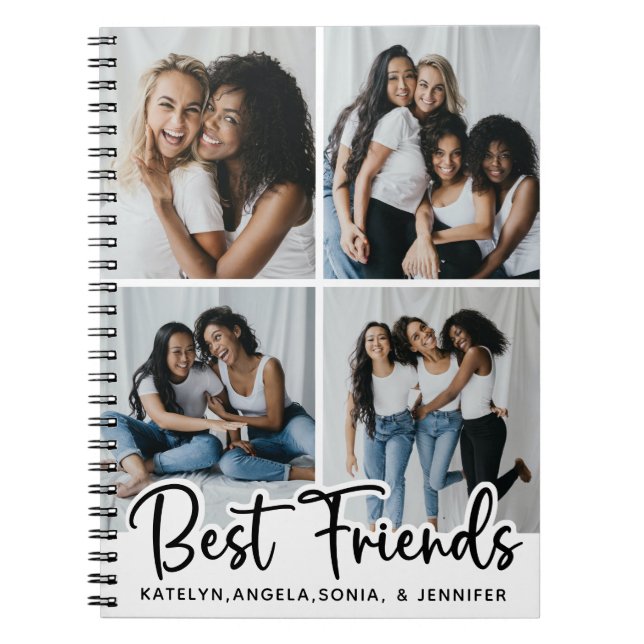 Caderno Espiral Colagem de Fotografias Personalizada dos Melhores  (Frente)
