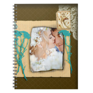 Caderno Espiral Colagem de Fotografias Vintage Personalizada