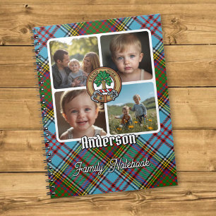 Caderno Espiral Colagem de Fotos da Família Anderson