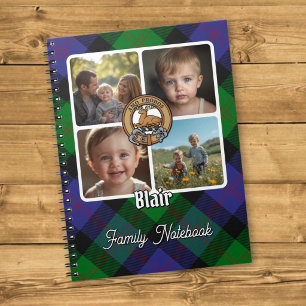 Caderno Espiral Colagem de Fotos da Família Blair