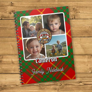 Caderno Espiral Colagem de Fotos da Família Cameron