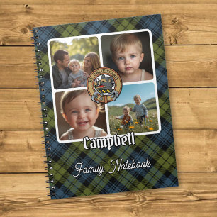 Caderno Espiral Colagem de Fotos da Família Campbell