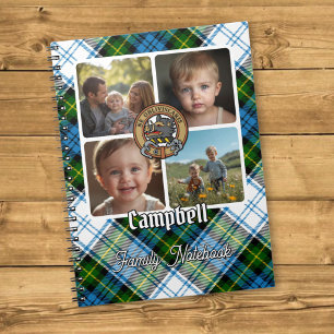 Caderno Espiral Colagem de Fotos da Família Campbell