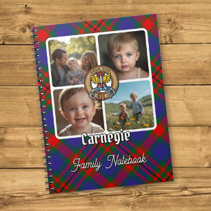 Caderno Espiral Colagem de Fotos da Família Carnegie